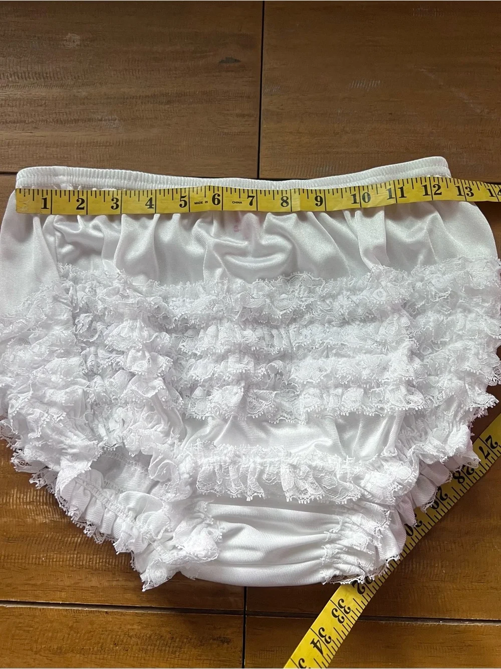 Vintage Sam’s Lace Ruffle Bloomers  White NWOT Sz Large Coquette Pettipamts